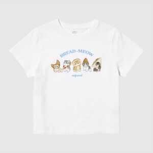 Women Mofusand Bread Meow T-Shirt Uniqlo Sizes XS-XL NWT
